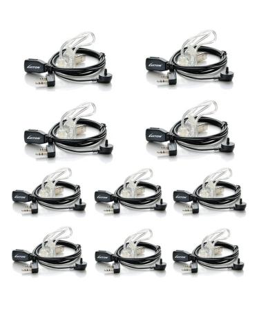 Walkie Talkie Earpiece with Mic for BaoFeng Radio Retevis Headset for Baofeng UV-5R BF-888S Arcshell Retevis H-777 RT21 RT22 Kenwood 2 Way Radio by LUITON (10 Pack)