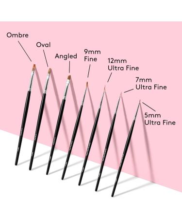 Mylee Gel Nail Art Brush Set | 7 Designs | Professional Quality Manicure Tool for Home & Salon Use - Buy Online on SooperMarket.com