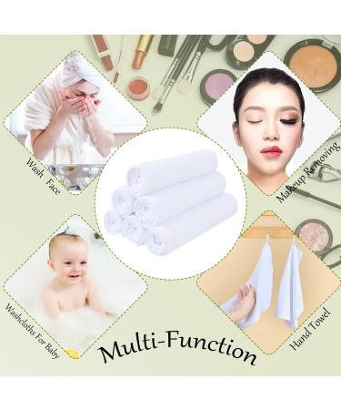 SINLAND Microfiber Waffle Washcloths 13x13 Inch 6 Pack White - Soft Facial Makeup Remover Cloths - Quick Drying & Exfoliating - Buy Online on SooperMarket.com