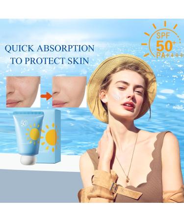 Trendyfave Sunscreen Spf 50 Face Moisturiser Sunscreen For Sensitive Skin Water Resistant & Non-Greasy Sunscreen Spf 50 UVA & UVB Protection Isolation Sunscreen With Hyaluronic Acid - Buy Online on SooperMarket.com