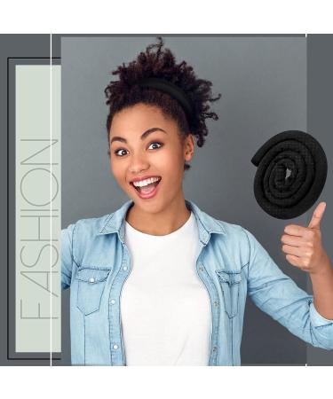 12 Spiral Lock Hair Tie for Dreadlocks & Thick Curly Hair - Bendable Iron Wire Ponytail Holder in Black - Buy Online on SooperMarket.com