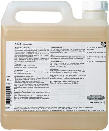 Buy Fax Wood Floor Soap Nature 2.5L - Eco-Friendly Cleaner for All Wood Floors - International Shipping Available - Buy Online on SooperMarket.com
