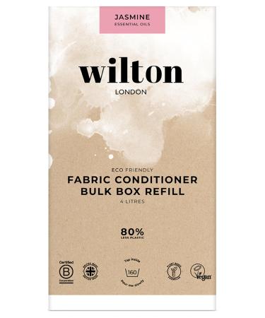 Wilton London Jasmine Fabric Conditioner Refill - 160 Washes - Plant-based & Biodegradable Softner - 100% Recyclable - Less Plastic - Essential Oils - Made in UK - 4L