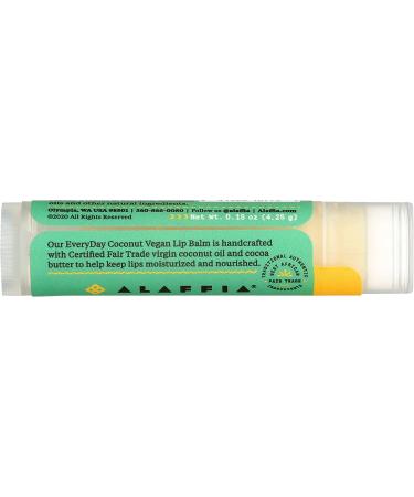 Alaffia Coconut Mint Lip Balm - 0.15 oz | Natural Hydration & Refreshing Flavor - Buy Online on SooperMarket.com