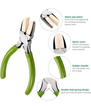 2 Pack Nylon Nose Pliers - Carbon Steel Jewelry Making Tools for Beading & Wire Crafts - 5.3 Inch - Buy Online on SooperMarket.com