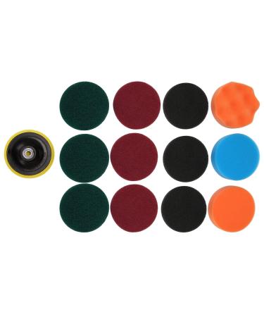 Knadgbft 13 Pieces Drill Power Scrubber Brush Scouring Pads & Sponge Cleaning Kit - All Cleaner Scrubbing Cordless Drill