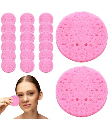 Teksome Face Wash Sponges | Wood Pulp Cotton Skincare Sponges | Cosmetic Spa Sponges Makeup Remover Cleansing Pads for Personal Spa Esthetician Use 20 Pieces - Buy Online on SooperMarket.com