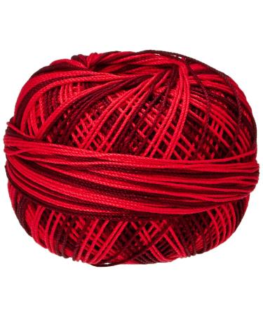 Handy Hands Lizbeth Egyptian Cotton Crochet  Tatting  Knitting Thread Lace Size 10 (25 Grams 122 Yards)   HH10147  Red Burst