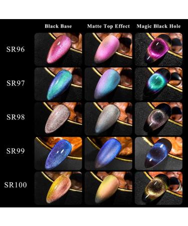 Cat Eye Gel Nail Polish Set Soak Off UV LED Light Starry Sky Effect Magic Gel Nail Polish Kit Manicure Nail Art Gift Kit 6 Colors Free Magnet Stick Galaxy - Buy Online on SooperMarket.com