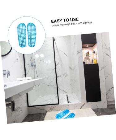 MAGICLULU 2 Pairs Slippers Quick Drying Shower Slippers Green Home Indoor Slippers Non Dorm Shoes Gym Foot Spa Soak Tub Shower Footware Massaging Travel Pvc Household Plastic Barrel 25x9.5cm 8x2pcs Bluex2pcs - Buy Online on SooperMarket.com
