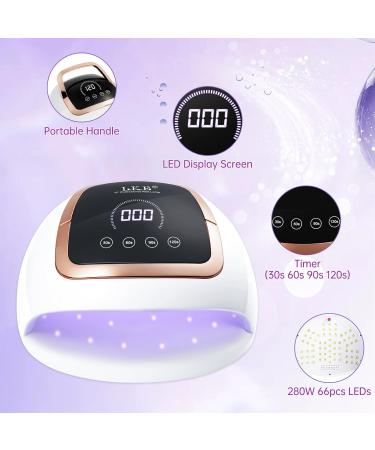268W UV Nail Lamp with Sensor, Timer Setting, LCD Screen - Professional Nail Art Tool for DIY at Home Salon - Off-White - Buy Online on SooperMarket.com