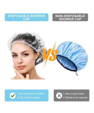 Buy MIS.MOON 135 Disposable Shower Hoods - 52cm Elastic Thick Transparent Hair Caps for Women | Ideal for Travel & Home Use | Colorful & Convenient - Buy Online on SooperMarket.com