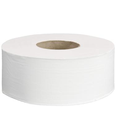 AmazonCommercial FSC Certified 2-Ply White 9" Jumbo Roll Toilet Paper, Septic Safe, Compatible with Universal Dispensers, 1000 Feet per Roll -12 Rolls