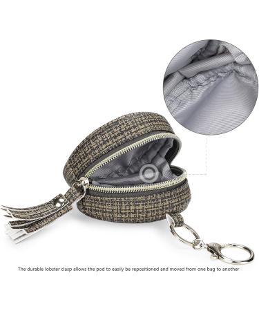 Bexdug PU Leather Pacifier Cover with Clip | Diaper Bag Binky Holder for Boys & Girls | Dark Brown Zipper Pouch for Young Kids - Buy Online on SooperMarket.com