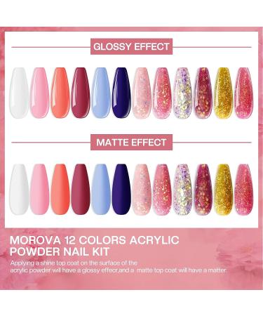 Morovan Acrylic Nail Kit with Drill - 12 Colors Acrylic Powder Set with UV Light - Professional Nail Extension Starter Kit for Home Nail Art - Buy Online on SooperMarket.com