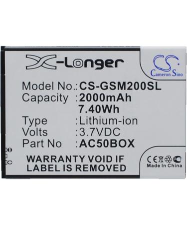 Battery Replacement for GSmart AC50BOX Mika M2 - 2000mAh International Shipping - Buy Online on SooperMarket.com