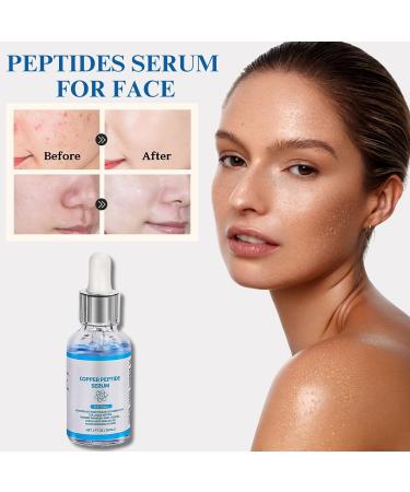 Copper Peptides Serum for Face Face Moisturiser Peptide Serum Face Serum for Women & Men Anti Aging Face Serum with Hyaluronic Acid - Reduces Fine Lines & Wrinkles Serum for Face Care - Buy Online on SooperMarket.com