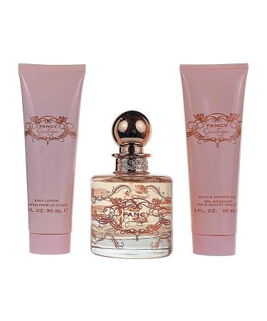 Fancy for Women by Jessica Simpson 3 PC Gift Set (EDP 3.4 oz + B/L 3 oz + S/G 3 oz)