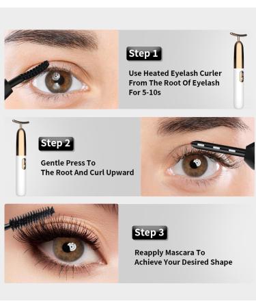  Heated Eyelash Curler BUV Electric Eyelash Curler with Type-C Fast Heating Eye Lash Curler with 2 Heating Modes Anti-Burn Lash Curler No Harm to Lashes - Buy Online on SooperMarket.com