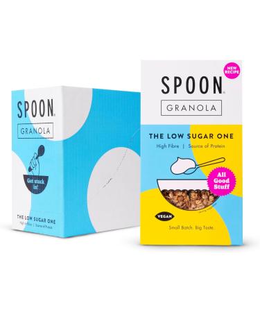 Spoon Cereal Low Sugar Granola - Healthy All Natural No Refined Sugar High Fibre Source of Protein Vegan Breakfast Cereal 5 x 400 g - Buy Online on SooperMarket.com