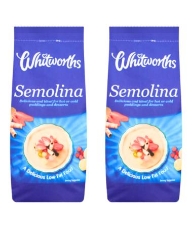 Whitworths Bundle With Whitworths Semolina 500g (2 packs) Suitable For Vegans - Ideal For Hot Or Cold Puddings And Desserts