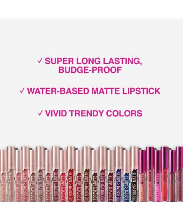 Ruby Kisses Forever Matte Liquid Lipstick RFML10 - Wild Fire | Long-Lasting Lip Color - Buy Online on SooperMarket.com