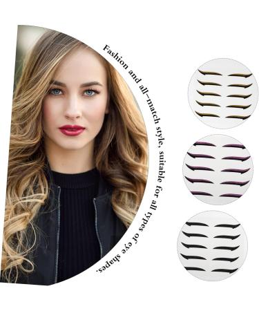 WOFASHPURET Double Sided Eyelid 20 pairs Red Makeup Eye Charming Eyelid Gold Eyeliner Black Purple Tapes Eyeshadow Shiny Double - Buy Online on SooperMarket.com