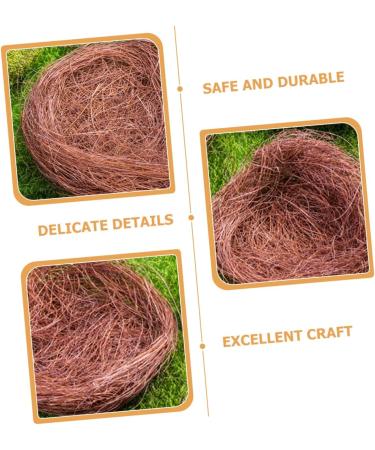 Unomor 12th Simulated Bird Nest - Decorative Easter Egg Nest for Outdoor & Tree Decoration | Mini Hemp Silk Birds 12x12cm Coffee - Buy Online on SooperMarket.com