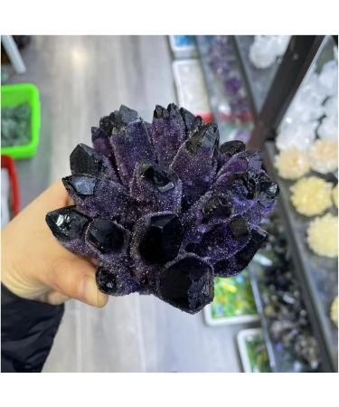 Crystals 1pc Natural Rare Purple Quartz Crystal Cluster Specimen Stone Collection - Buy Online on SooperMarket.com