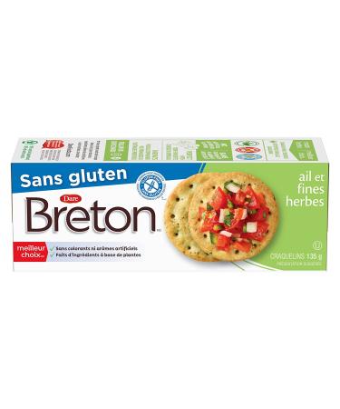 Dare Breton Gluten Free Herb Garlic Crackers 4.76 oz - Delicious & Crunchy Snack - Buy Online on SooperMarket.com
