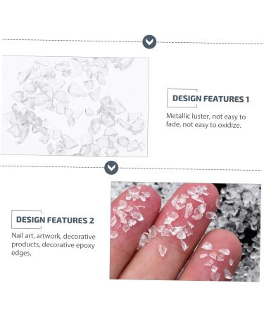HAPINARY 1 Glass Chip Nail Art Accessories Epoxy Filling Nail Art Stone Manicure Fillers DIY Charm Fillers Nail Manicure DIY Accessories DIY Glass Fillers Nail Crushed Glass 0.5X0.3cm transparent - Buy Online on SooperMarket.com