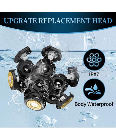 Vsmooth Electric Shaver Replacement Head | Waterproof Blades for Bald Men | Wet & Dry Floating Razor Blade - Gold-7g - Buy Online on SooperMarket.com
