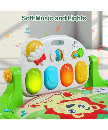 CUTE STONE Baby Gym Play Mat with Kick and Play Piano - Musical Activity Center for Infants and Toddlers - Buy Online on SooperMarket.com