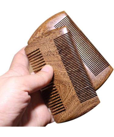 Comb Vintage Sandalwood Comb Gold Wire Sandalwood Bar Comb Handmade Beard&Hair Combs for Women Natural Beautiful Wood Tooth wooden comb - Buy Online on SooperMarket.com