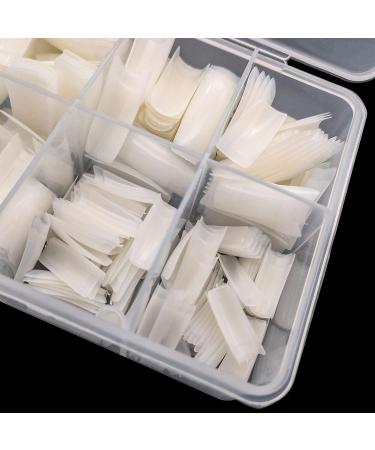 Natural False Nails 500 Pieces French Acrylic Nails Artificial Fake Nails False Nail Tip 10 Sizes With Box for Women Girls - Buy Online on SooperMarket.com