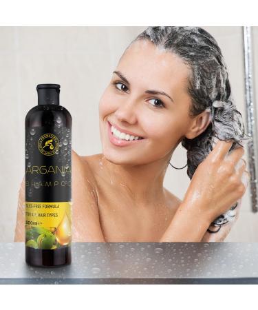 AROMATIKA Argan Oil Shampoo 16.2 Fl Oz | Natural Hair Care with Argan Oil & Herbal Extracts for All Hair Types - Restorative Formula - Buy Online on SooperMarket.com