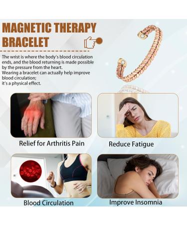 EnerCoppeX Copper Magnetic Bracelet for Women - Detox Jewelry with 3500 Gauss Magnet (CPB-0999) - Buy Online on SooperMarket.com