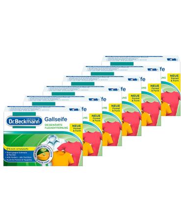 Dr.Beckmann Gallseifen piece |Natural all -rounder against stains |With the proven power of the gall soap |Contains 0% fragrance color and bleaching substances |6x 100 g 6 pack 100 g (6 -person pack)