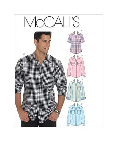 McCall's Patterns M6044 Men's Shirts, Size XM (SML-MED-LRG)
