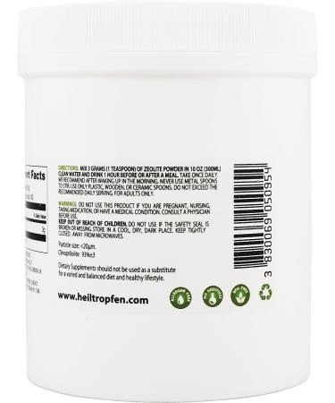 Zeolite Supplement Powder 1lb (454g) | Detox Clinoptilolite 93% | Natural Mineral Dust | Activated Formula | Ultra Fine Less-Than 20 m | Heiltropfen - Buy Online on SooperMarket.com