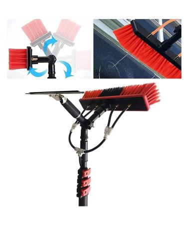 Window Cleaning Kit Professional Window Cleaning Equipment Extendable Window Cleaning Pole and Squeegee Cleaner for High Windows/3.6M/11.8Ft 55cm Brush Head 4M/13FT