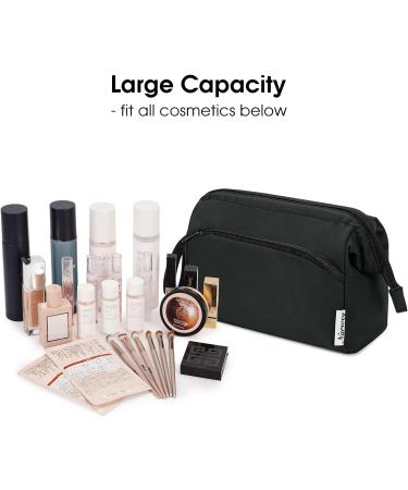 Narwey Large Makeup Bag - Black Travel Toiletry Cosmetic Organizer for Women - Buy Online on SooperMarket.com