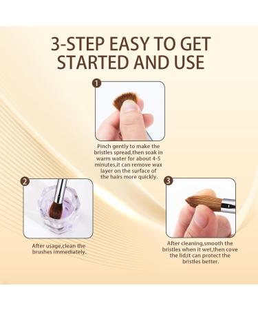 Acrylic Nail Art Brush Size 16 | 100% Pure Kolinsky Hair Oval Nail Brush for Professional Acrylic Application | DIY Home Salon Nail Extension Tool - Buy Online on SooperMarket.com