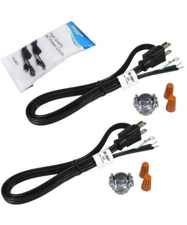 HQRP 2-Pack Garbage Disposal Power Cord Kits Compatible with InSinkErator CRD-00 Replacement fits Badger, Compact, Cover-Control-Plus, Essential, Excel, Select, Select Plus, Septic Assist, SupremeSS