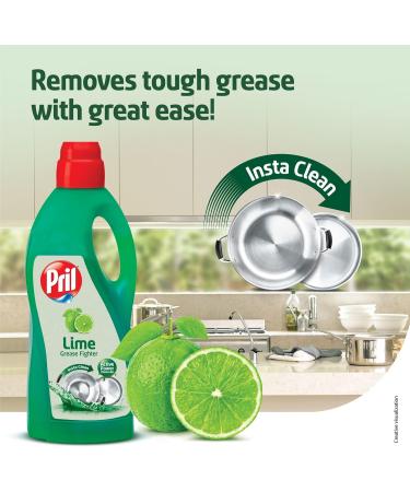 Pril Grease Fighter Liquid Dishwash Gel 3L - Lime Fresh Active Power Formula No Residue | Best International Shipping - Buy Online on SooperMarket.com