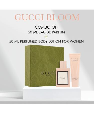 Gucci Bloom Eau De Parfum and Scented Lotion Gift Set Perfume for Women 1.6 oz and Perfumed Lotion for Women 1.6 oz 0.08 Fl Oz (Pack of 2) - Buy Online on SooperMarket.com