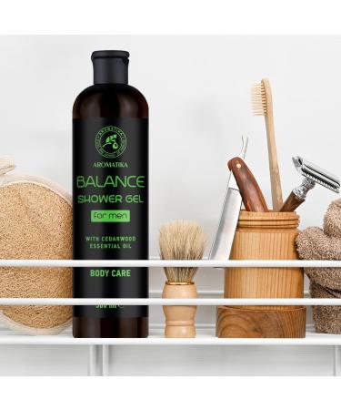 Shower Gel Balance 500ml - Shower Gel for Men with Cedarwood Essential Oil - Body Care - Cleansing and Care - Coniferous Fragrance - Masculine Aroma - Body Wash for Him - Buy Online on SooperMarket.com