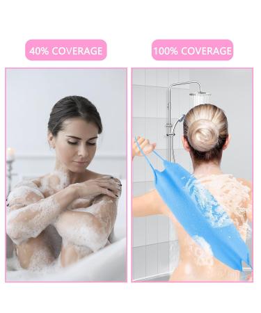 Buy Gjinxi Peeling Gloves & Back Scrubber - 2 Piece Washcloth Set for Exfoliation & Bathing Accessories (Blue) - International Shipping Available - Buy Online on SooperMarket.com