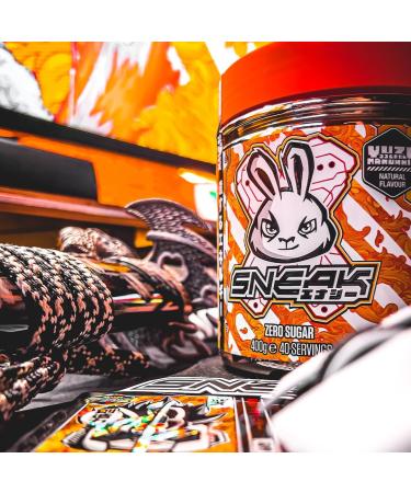 SNEAK Yuzu & Mandarin In-Game Focus Boost Energy Drink | Zero Sugar, Low-Calorie, Vegan | 40 Servings - 400g - Buy Online on SooperMarket.com