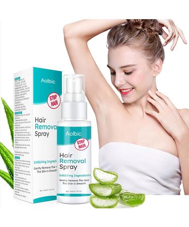 Hair Growth Inhibitor Spray, Hair Stop Growth Spray,Hair Removal Spray and Hair Inhibitor,Newest Formula with Aloe Vera & Vitamin E, Non-Irritating Painless Depilatory Cream,Friendly for Women and Men 50ml/1.7 Fl Oz